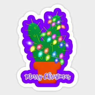 merry christmas cactus Sticker